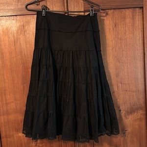 NWT White House Black Market Black Midi Skirt